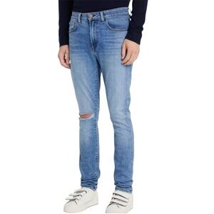 NEW Monfrère Greyson Distressed Skinny Aged Indigo Jeans Size 38x33